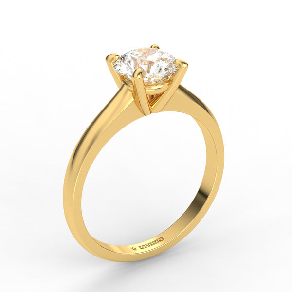 Evelyn AC014D14K -  Anillo de Compromiso Oro 14k Diamante