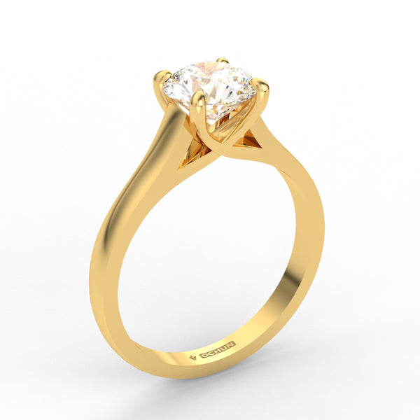 Azahara AC035M14K - Anillo de Compromiso Oro 14k Moissanita