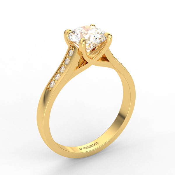 Azahara Lux AC036M14K - Anillo de Compromiso Oro 14K Moissanita