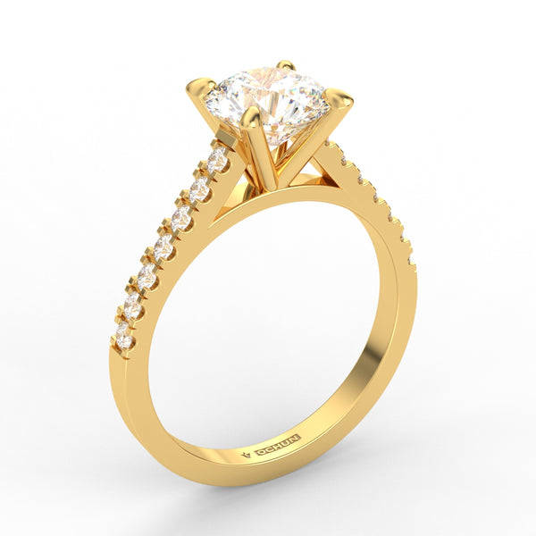 Eterny AC105M14K - Anillo de Compromiso Oro 14K Moissanita