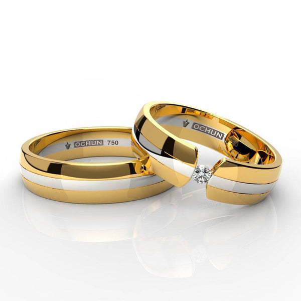 Ixchel - Anillos De Matrimonio Oro 18K - Ochun Joyeros - Ochun Joyeros