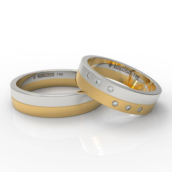 Marianne - Anillos De Matrimonio Oro 18K - Ochun Joyeros - Ochun Joyeros