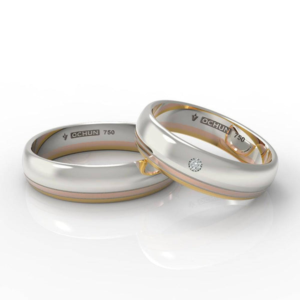 Ozara - Anillos de Matrimonio Oro 18K - Ochun Joyeros - Ochun Joyeros