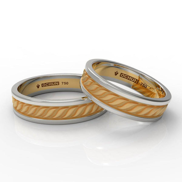 Hayat - Anillos De Matrimonio Oro 18K - Ochun Joyeros - Ochun Joyeros