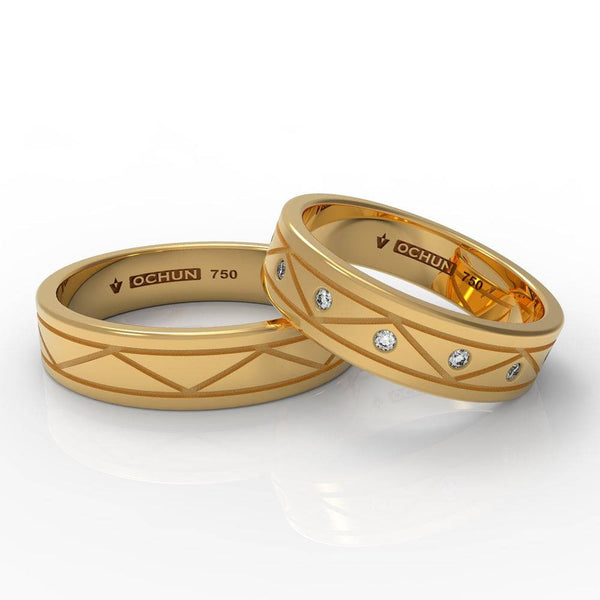 Zycie Pietre - Anillos De Matrimonio Oro 18K - Ochun Joyeros - Ochun Joyeros