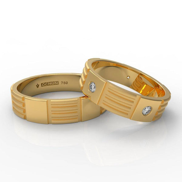 Liberta Pietre - Anillos De Matrimonio Oro 18K - Ochun Joyeros - Ochun Joyeros