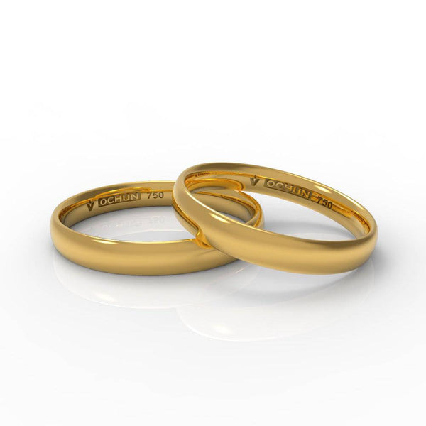 Akiva Tríto - Anillos De Matrimonio Oro 18K - Ochun Joyeros - Ochun Joyeros