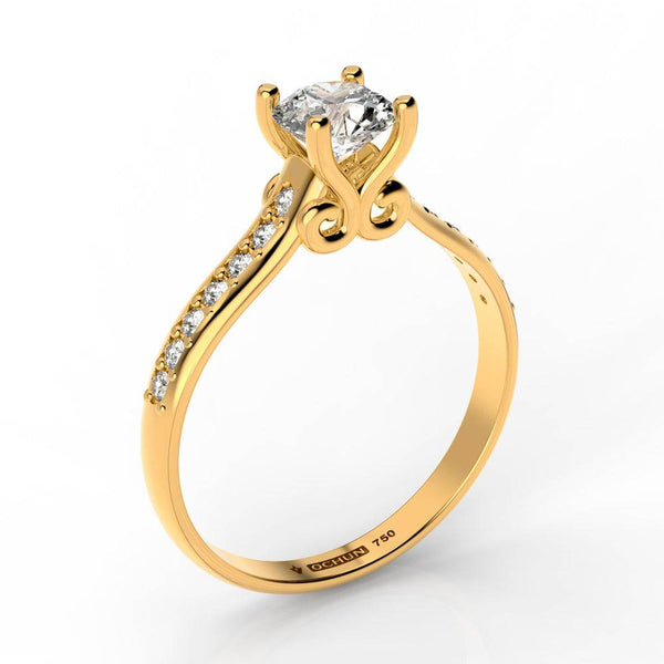 Petaloúda Zoun - Anillos de Compromiso Oro 18K - Ochun Joyeros - Ochun Joyeros